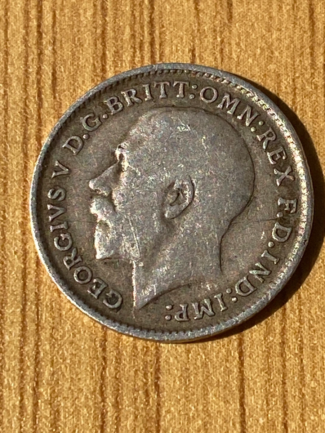 1912 silver King George V 3 Pence Coin - photo 2