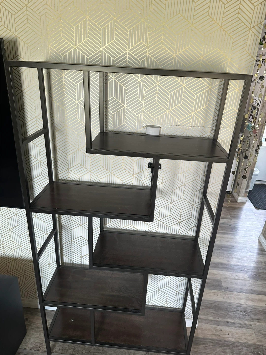Modern Metal and Wood Bookshelf - photo 2