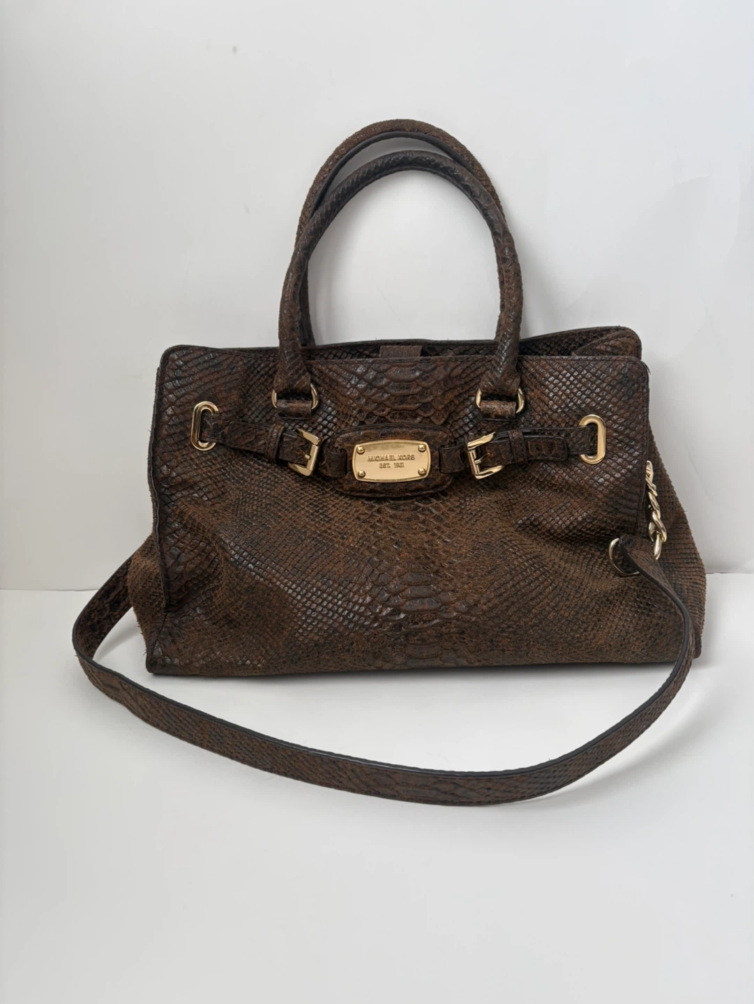 Michael Kors Brown Snakeskin Satchel Bag - photo 2