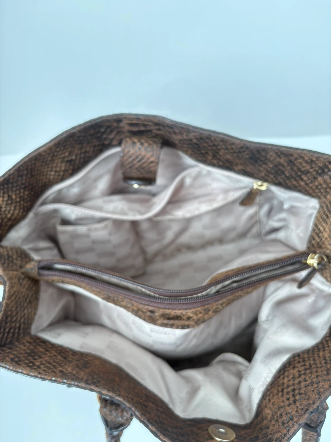 Michael Kors Brown Snakeskin Satchel Bag - photo 4