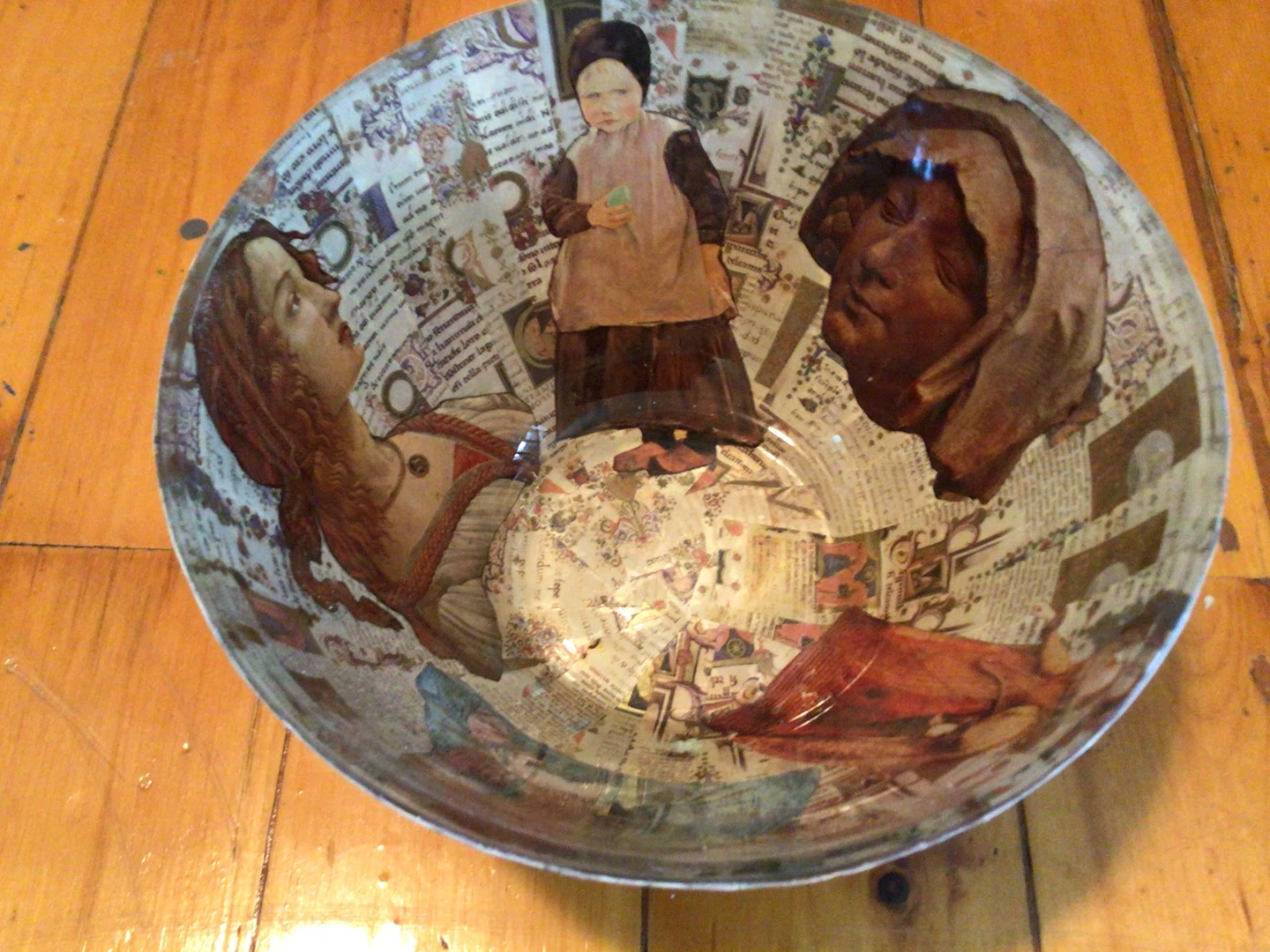 Reverse Decoupage Glass Bowl - photo 2