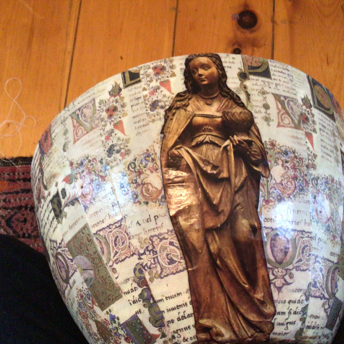 Reverse Decoupage Glass Bowl