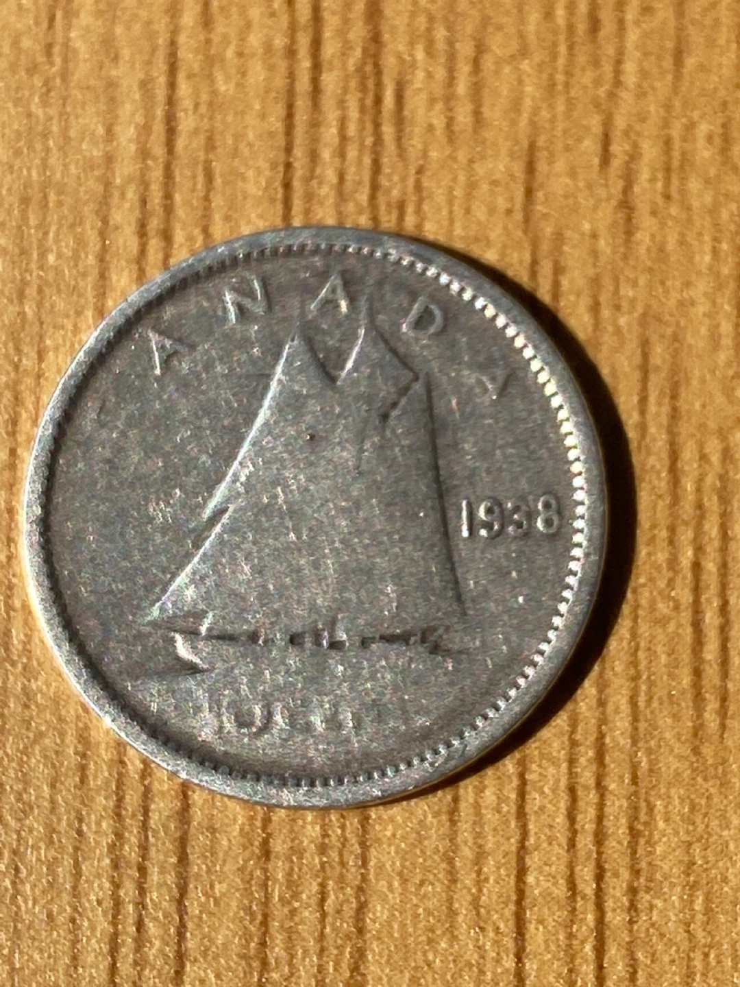 1938 Canadian Silver  10 cent - photo 2