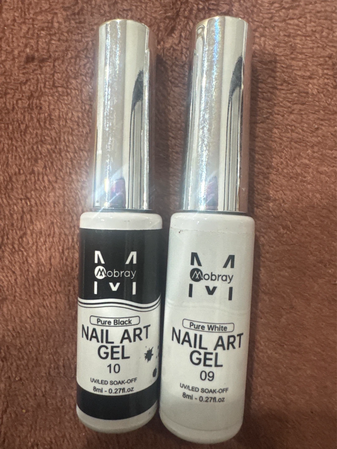 Mobray Nail Art Gel (Pure Black & Pure White)