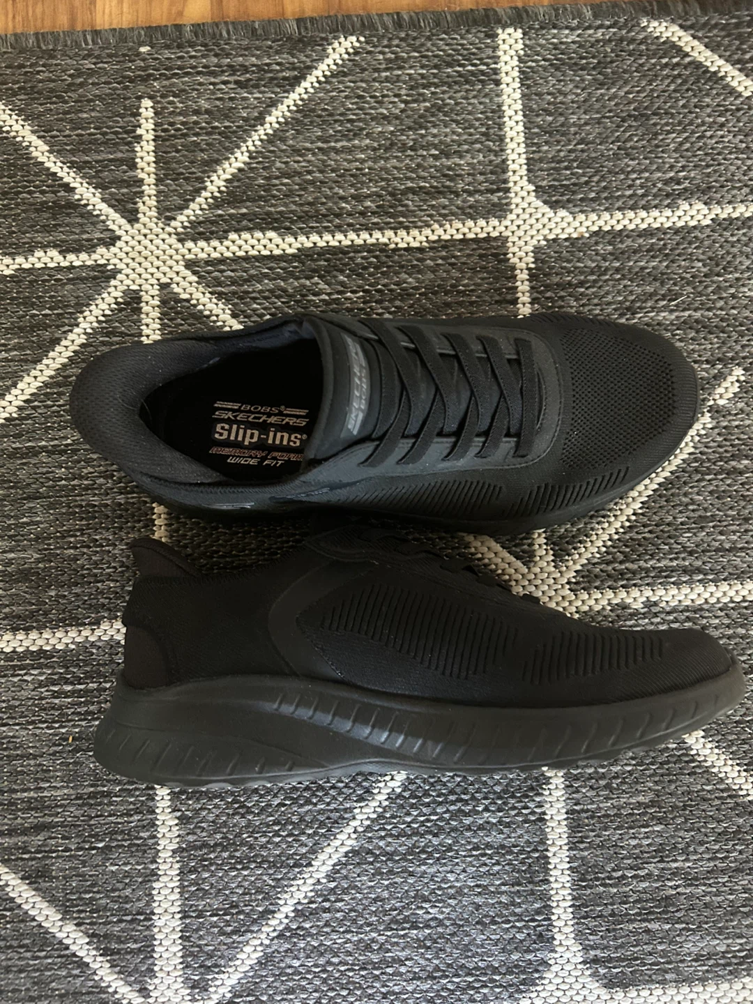 Skechers BOBS Slip-Ins Men's Black Wide Fit Shoes
