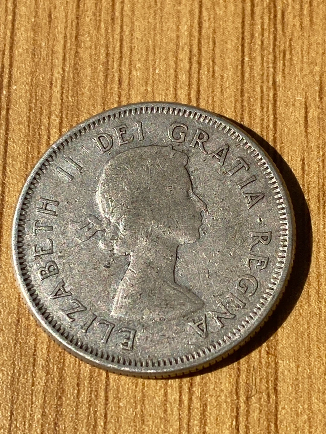 1960 Canadian silver 25 cent - photo 2