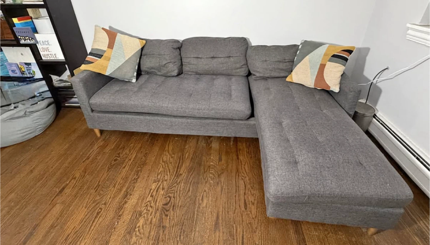 Gray Sectional Sofa with delivery - photo 2