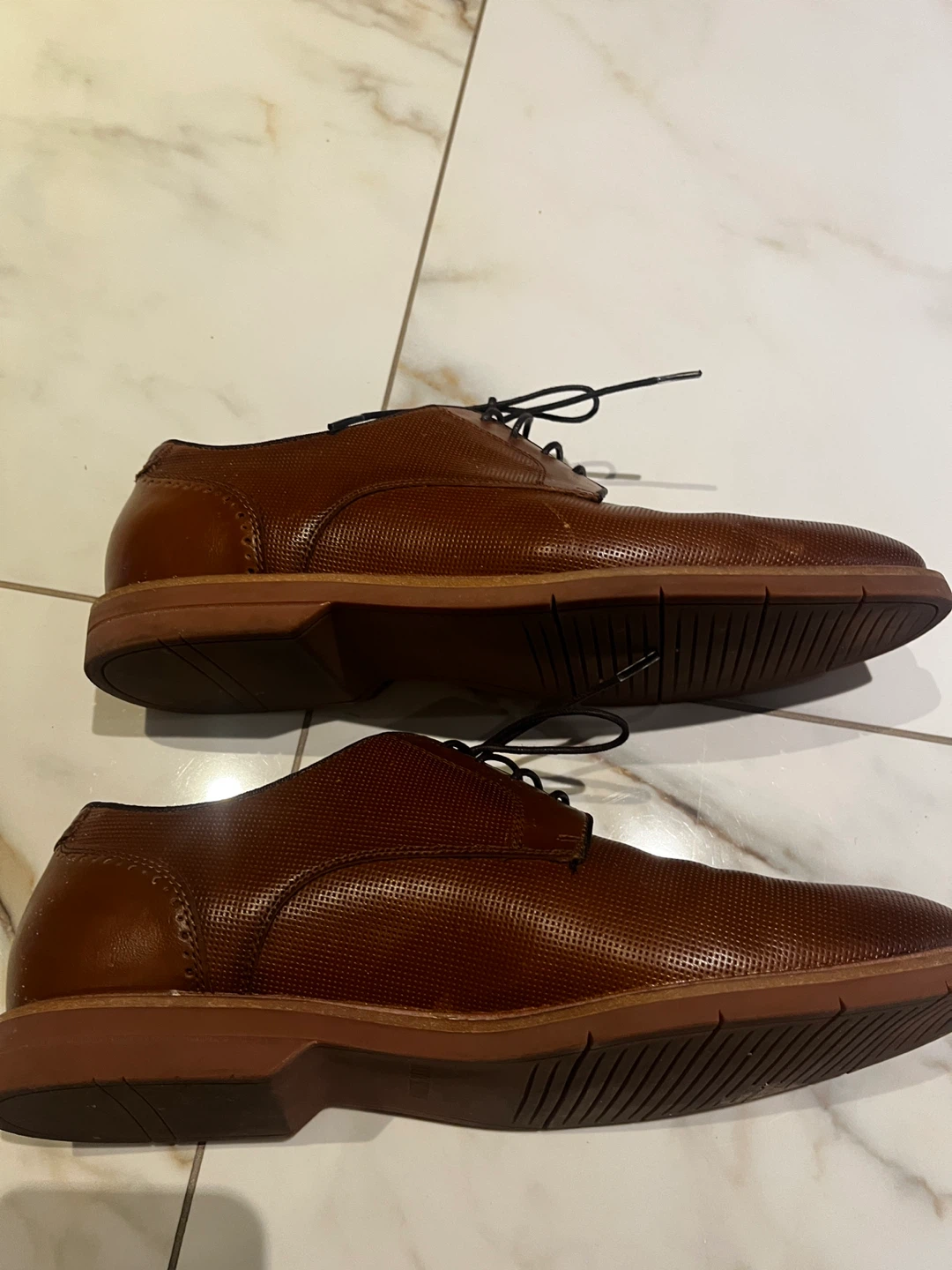 Steve Madden Men's size 8 Brown Leather Oxford Dress Shoes - photo 5