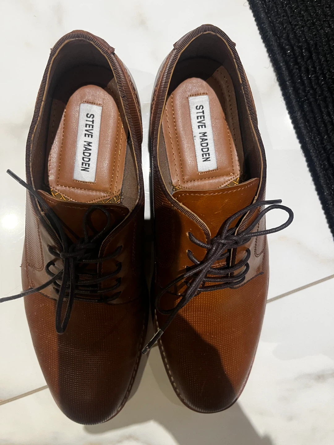 Steve Madden Men's size 8 Brown Leather Oxford Dress Shoes - photo 4