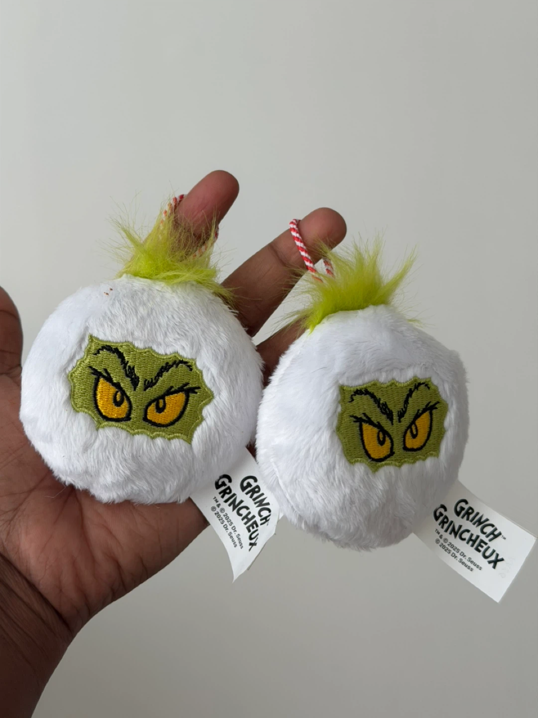 Dr. Seuss Grinch plush ornaments (2-pack)