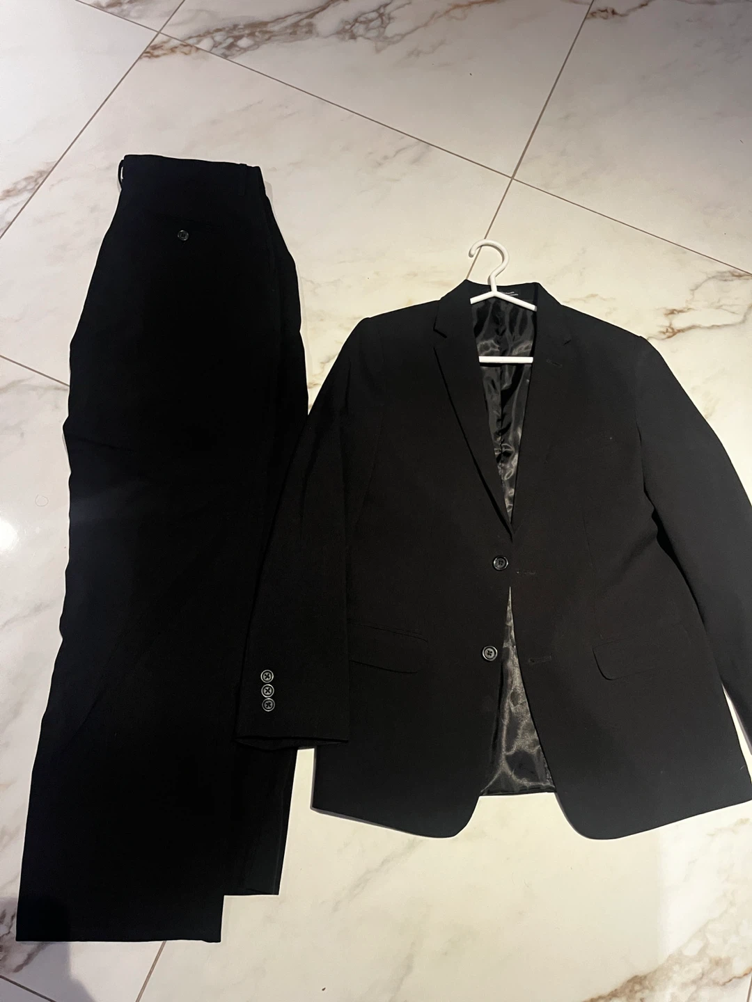 Size 16 youth Calvin Klein Black Suit Jacket and Pants Set - photo 2