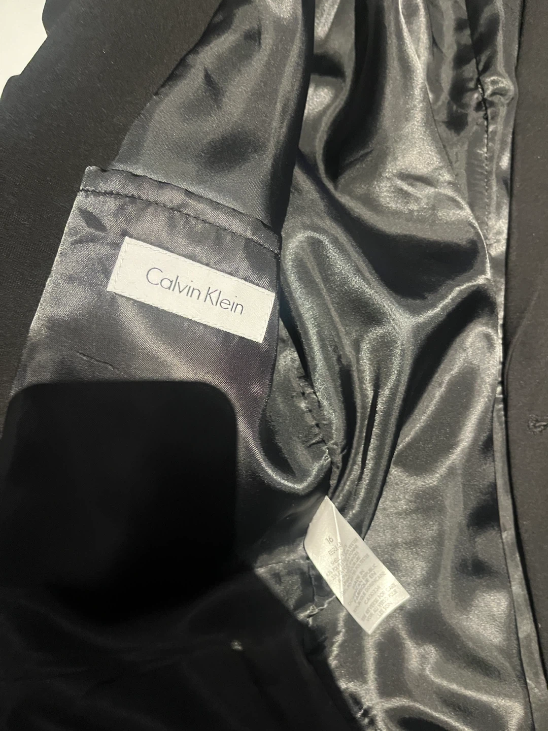 Size 16 youth Calvin Klein Black Suit Jacket and Pants Set - photo 4