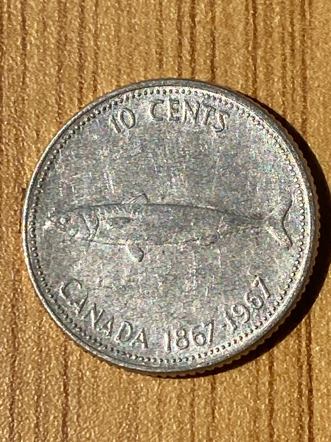 1961 Canada 10 Cents Coin