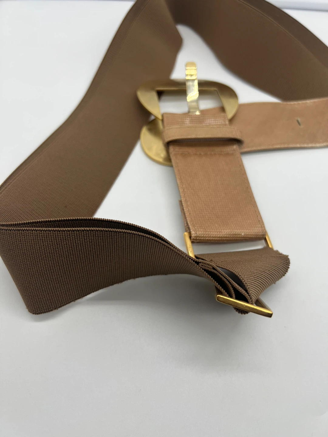 SUZI ROHER Rose Gold Metallic Leather Adjustable Waist Belt XL - photo 3