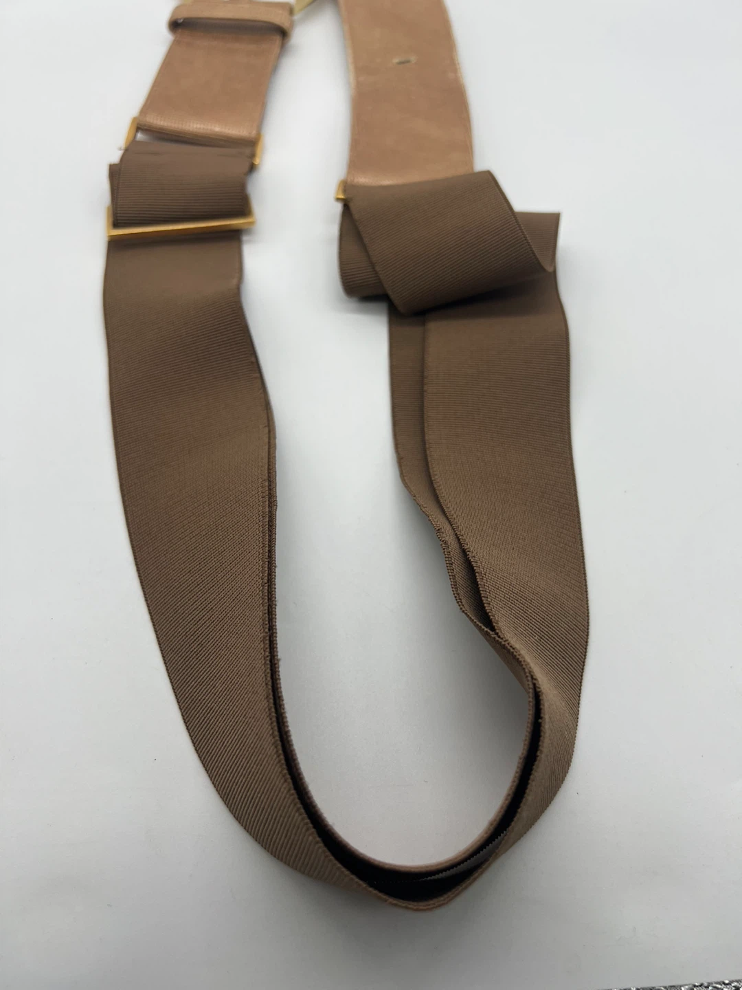 SUZI ROHER Rose Gold Metallic Leather Adjustable Waist Belt XL - photo 5