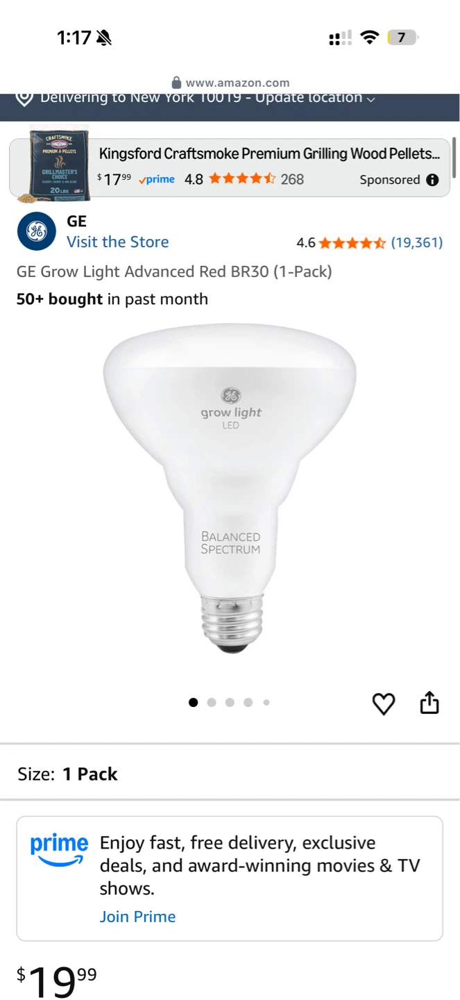 GE plant grow light clamp and bulbs (set of two) - photo 4