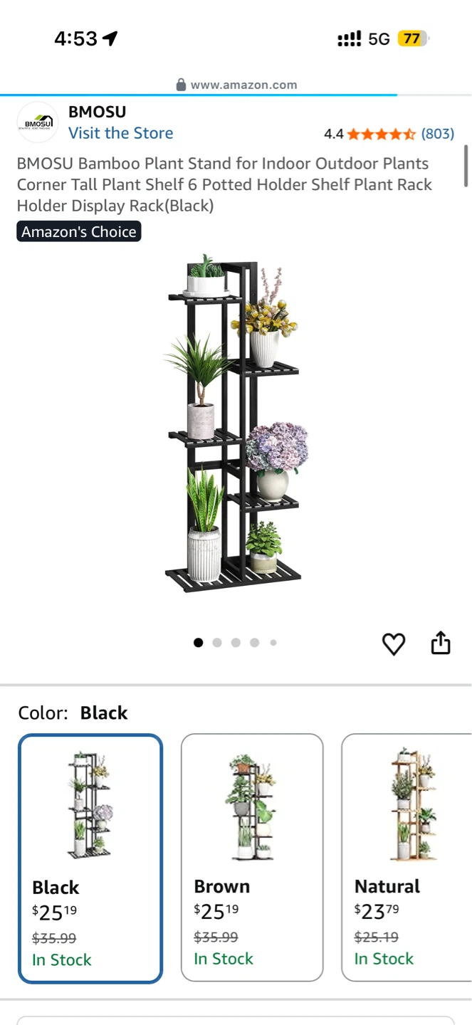 Amazon Tall Plant Stand/shelf