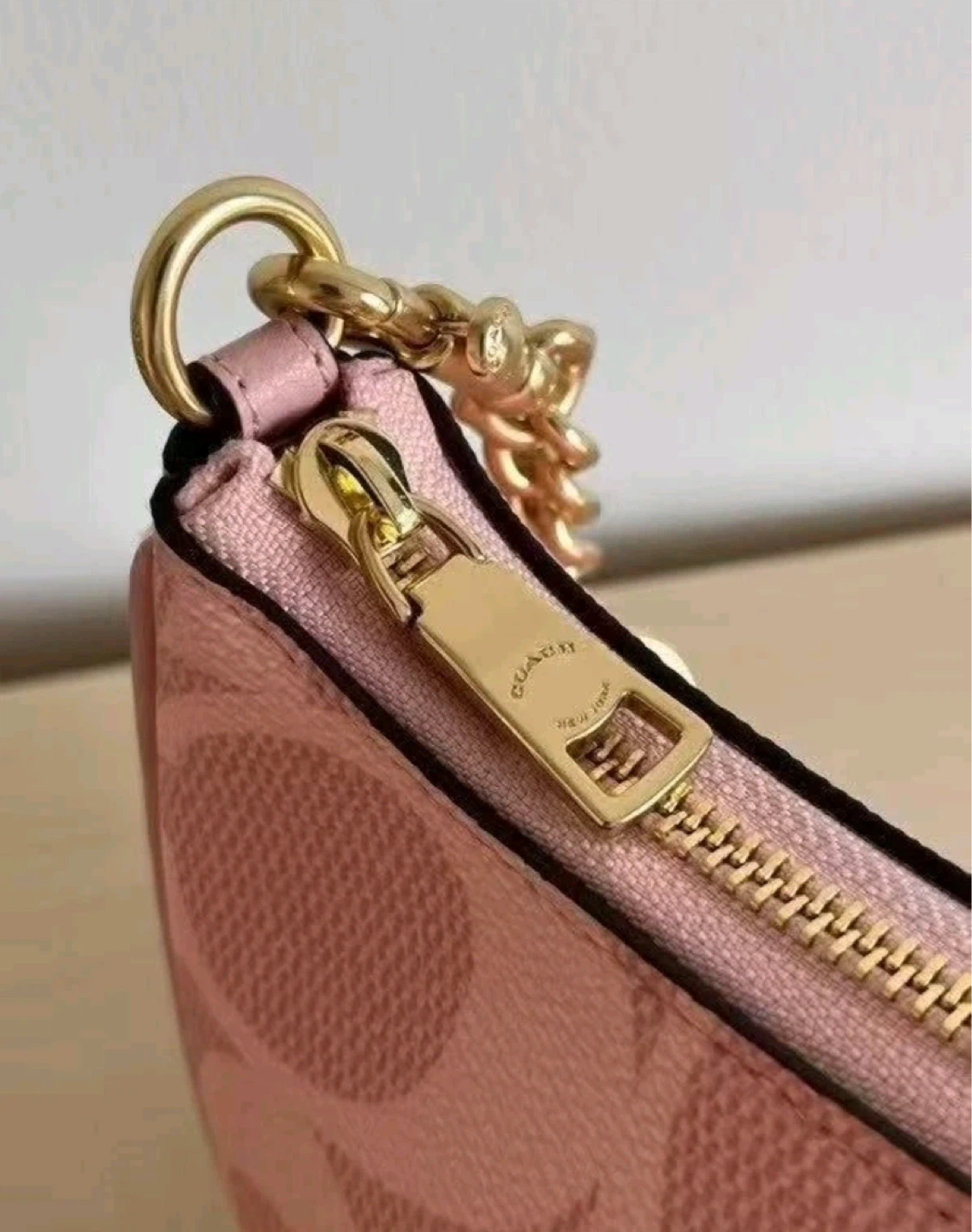 Coach Pink Monogram Shoulder Bag - photo 3