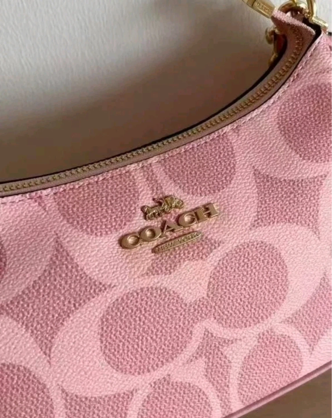 Coach Pink Monogram Shoulder Bag - photo 2