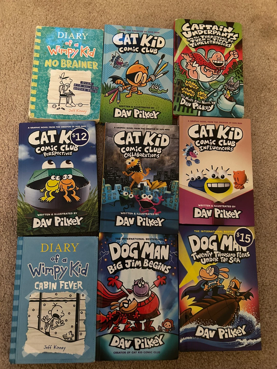 Diary of a Wimpy Kid, Cat Kid Comic Club, Dog Man