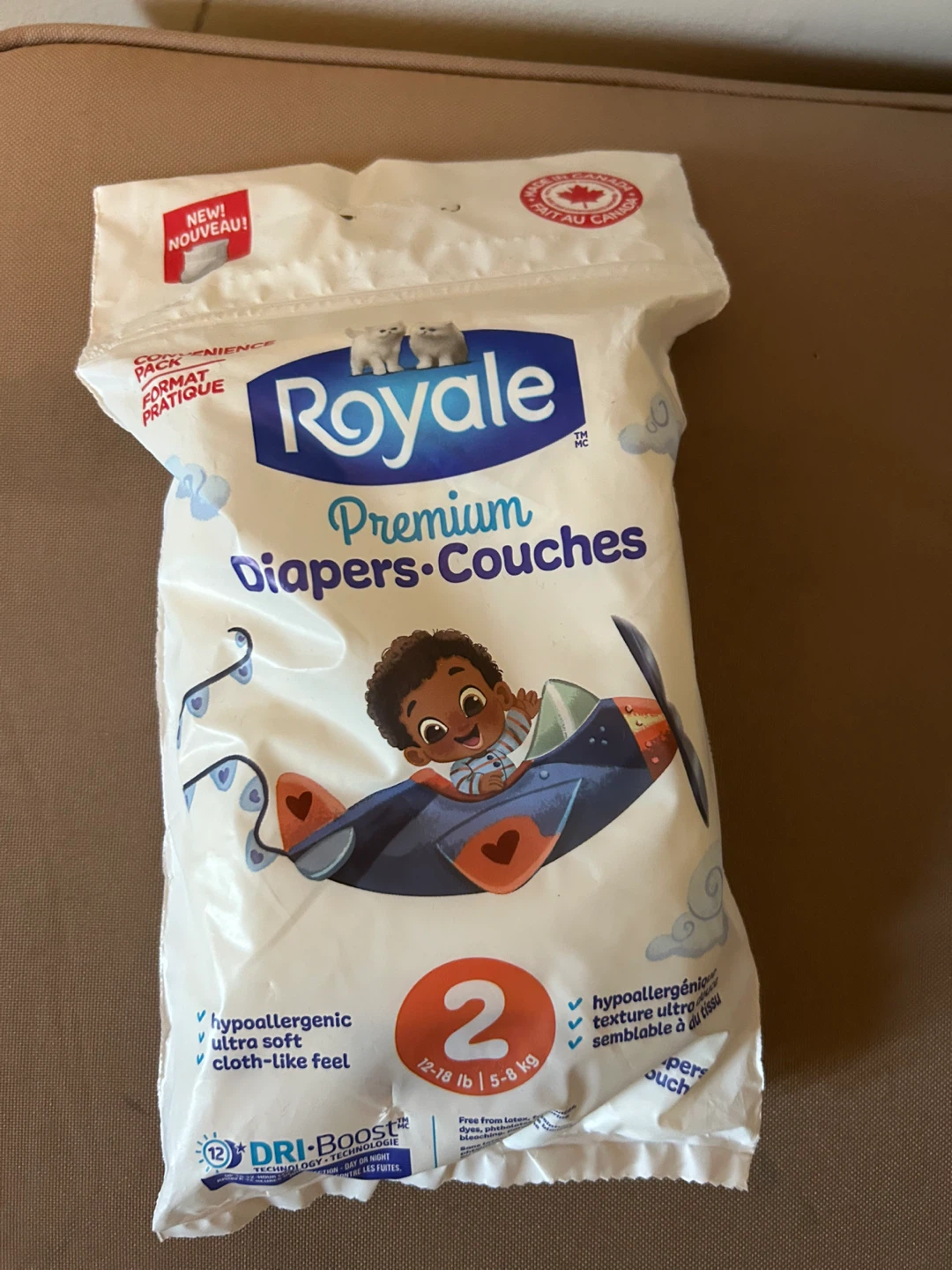 Royale Premium Diapers - Size 2 (12-18 lb)