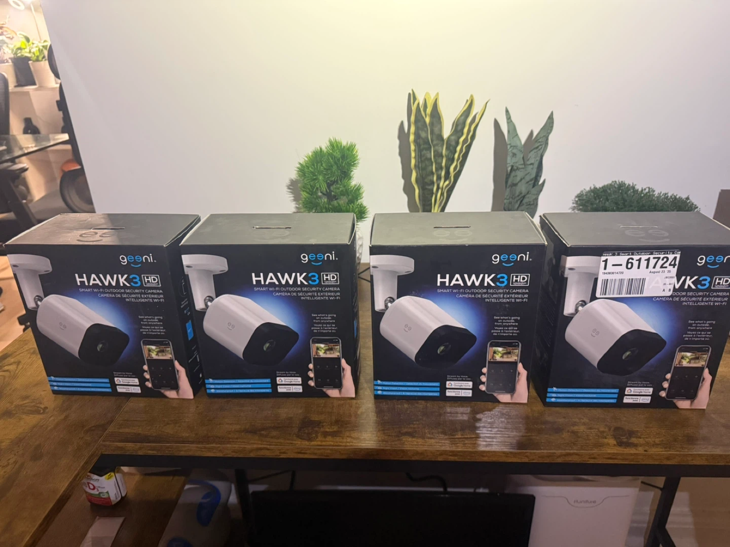 Geeni Hawk3 HD Smart Wi-Fi Outdoor Security Cameras (4-Pack)