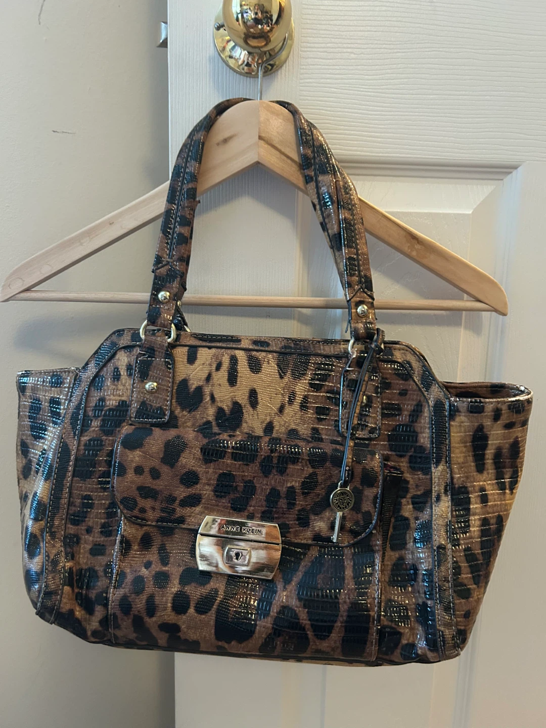 Anne Klein Leopard Print Tote Bag