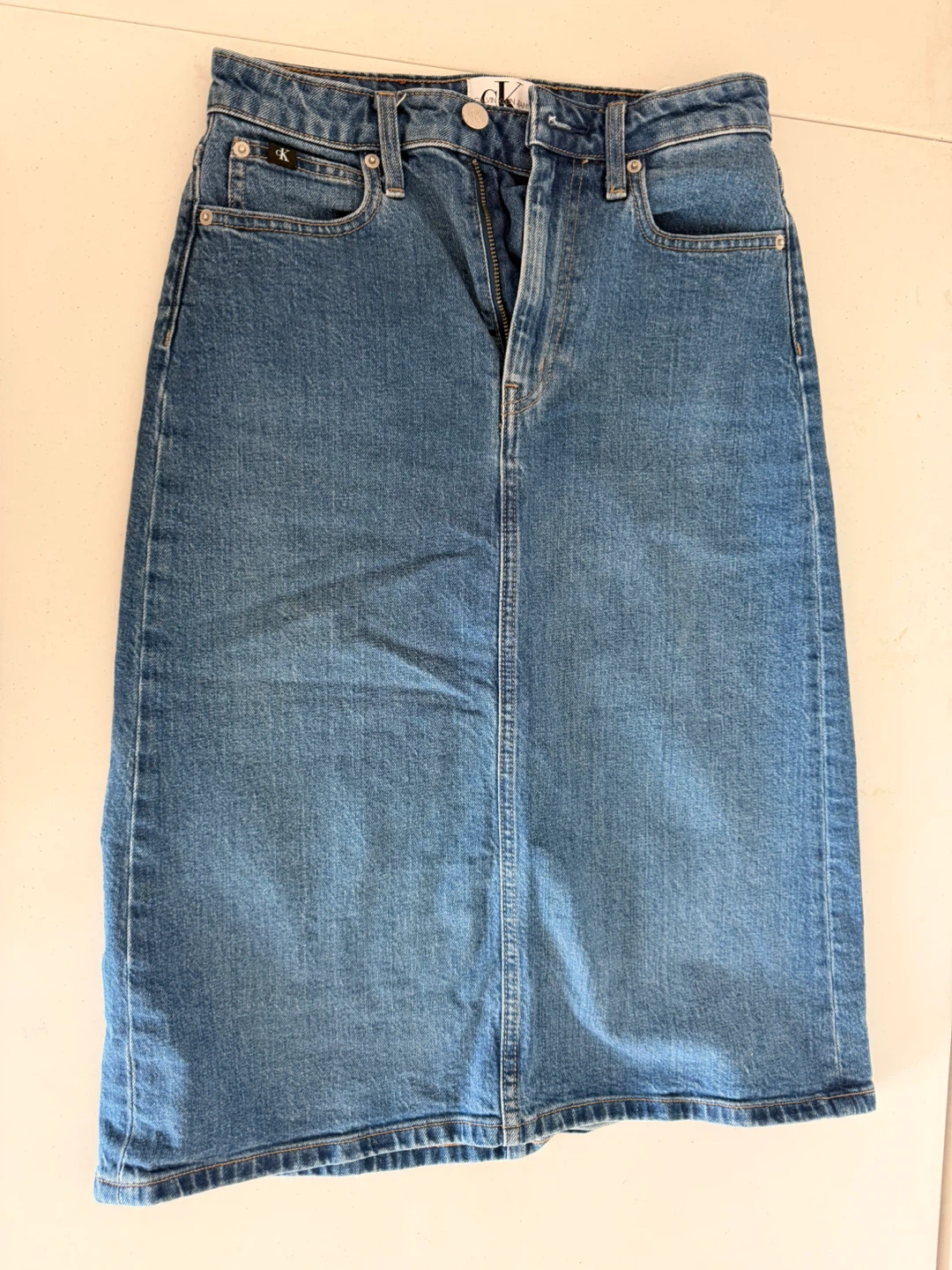 Calvin Klein Jeans Denim Midi Skirt - Women's Size W25