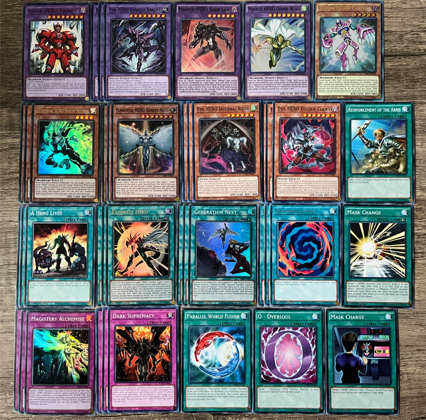 Yugioh - HERO, Six Samurai, Crystal Beast, Glad Beast Cards - photo 2