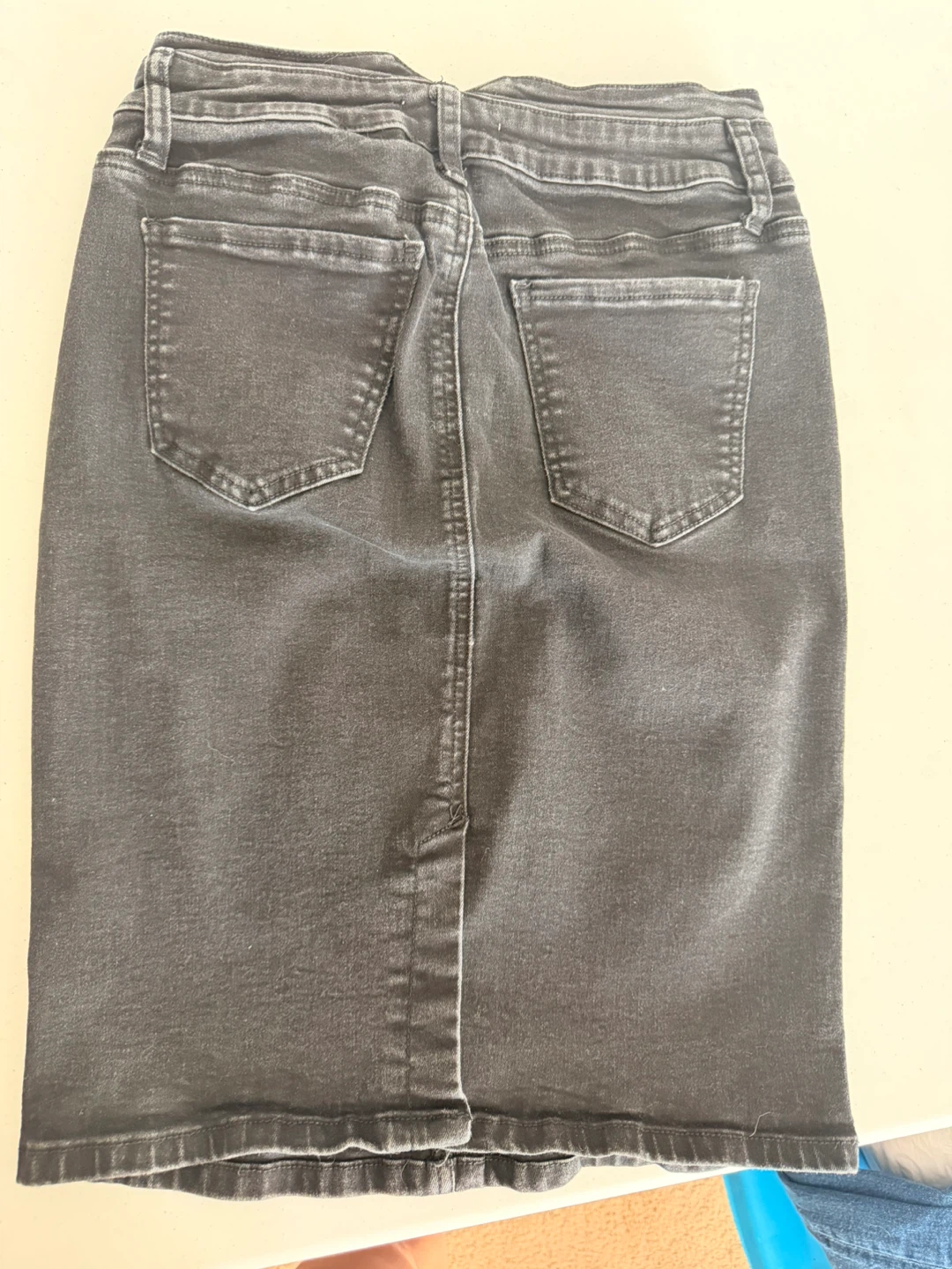 Satin Doll Jeans Black Denim Pencil Skirt Size 8 - photo 3