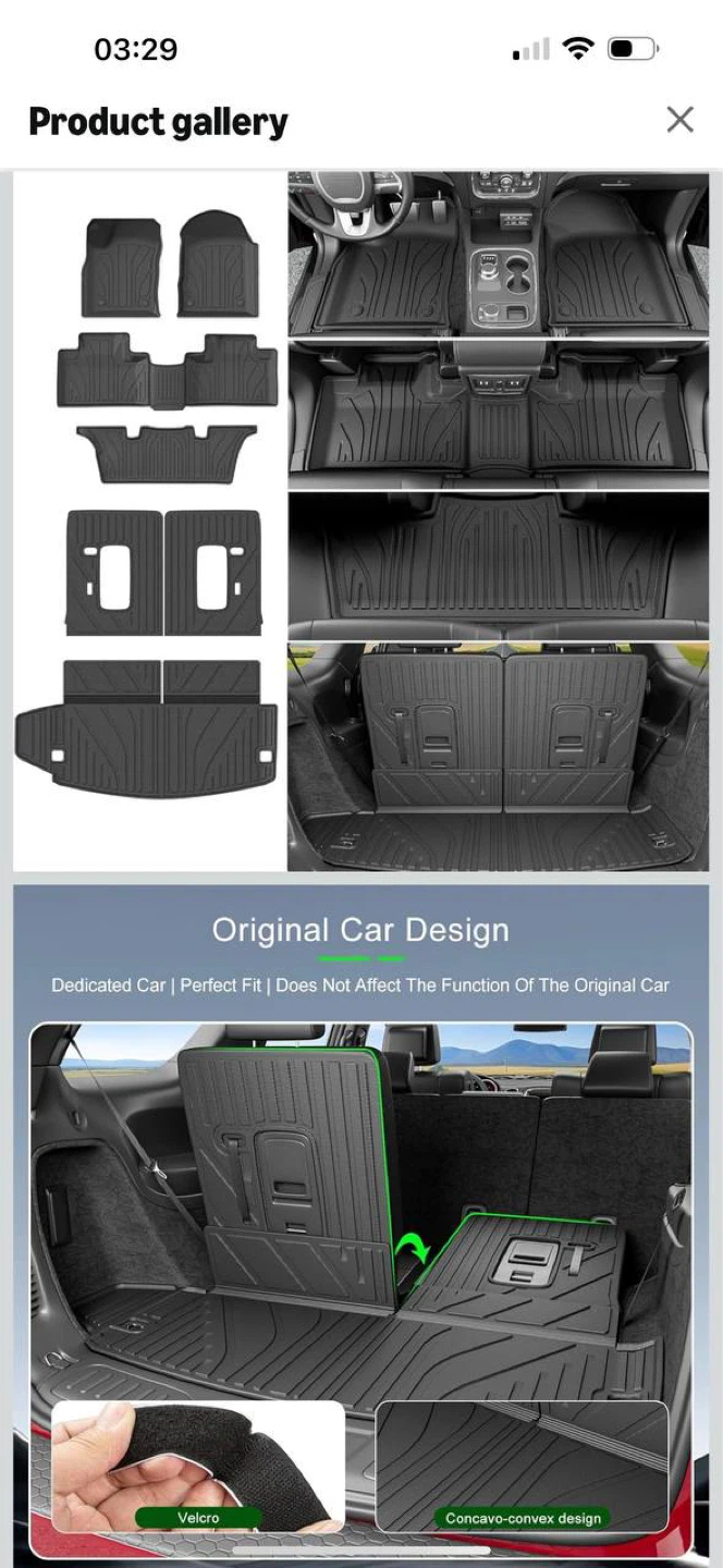 Dodge Durango 2016-2026 All Weather Floor Mats Full Set 🔥 - photo 3