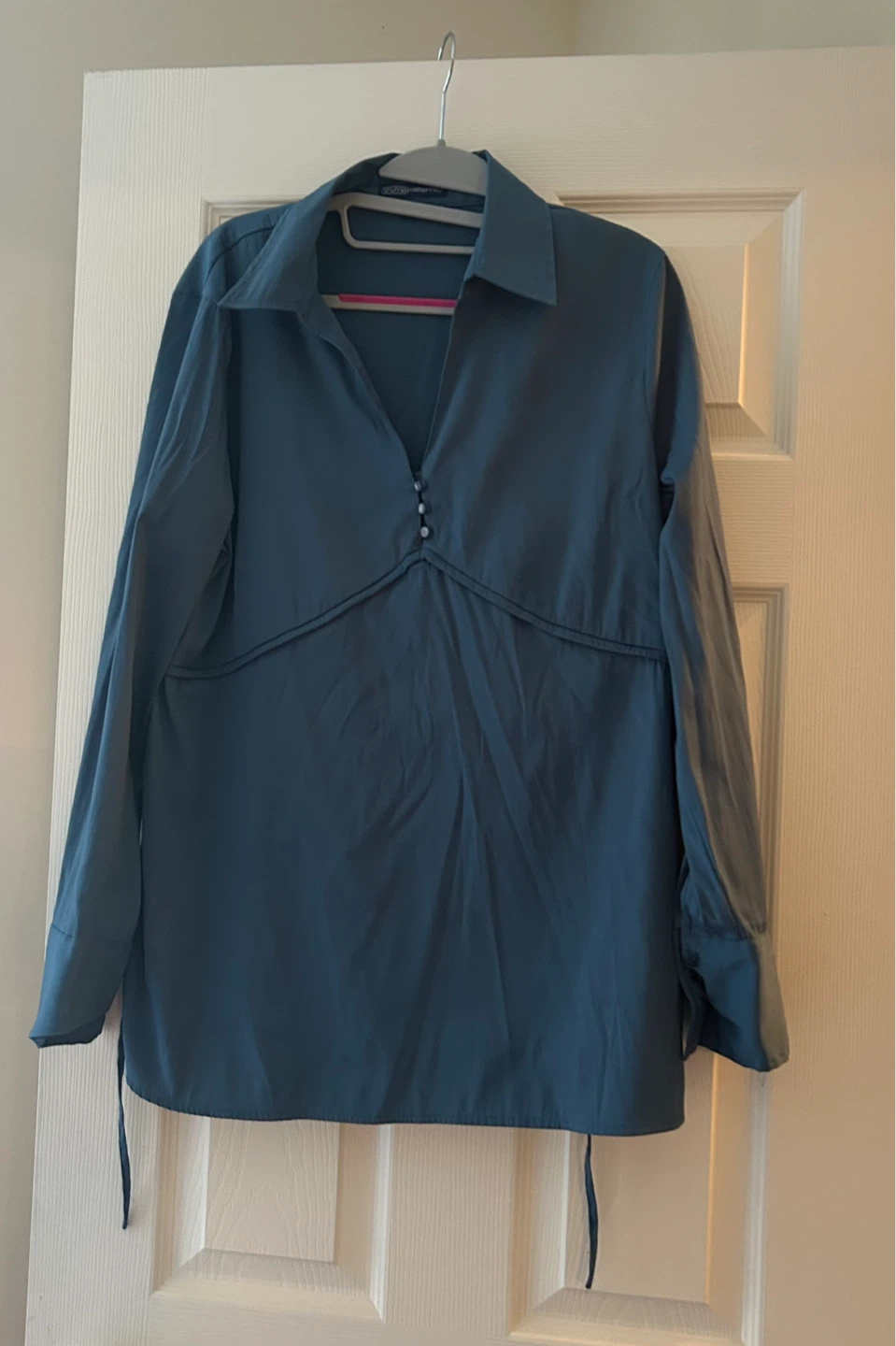 Blue Long Sleeve Blouse