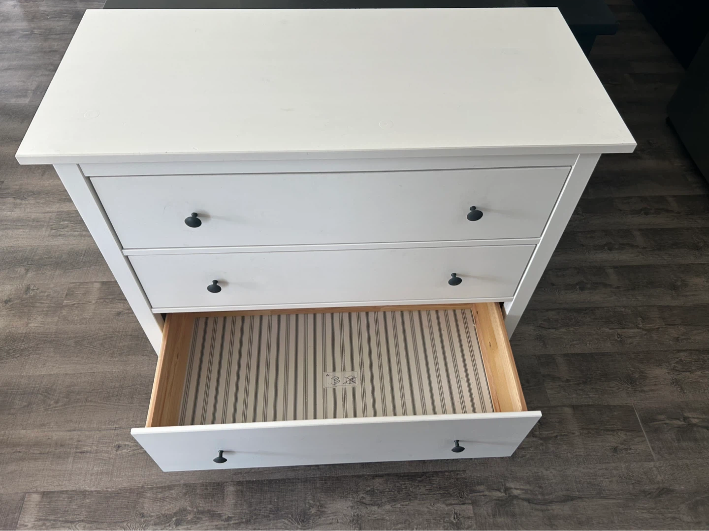 IKEA HEMNES dresser white with 3 drawers - photo 4