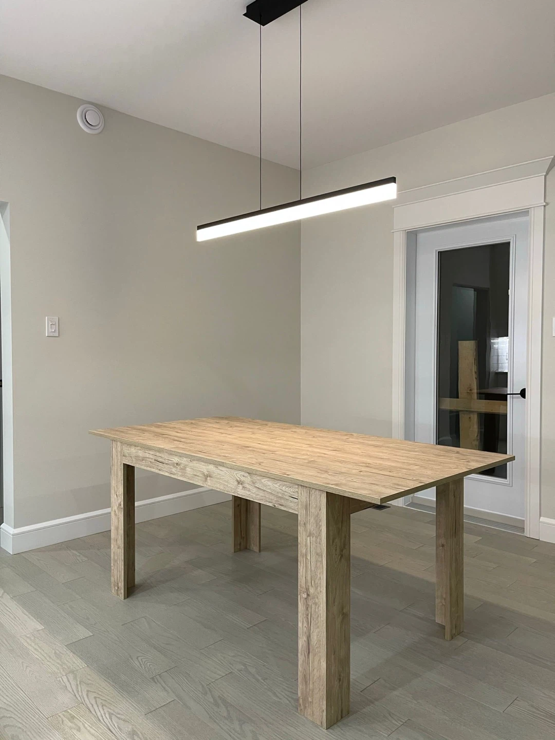 Extendible Wood Dining Table with 6 Chairs, $600 - photo 2