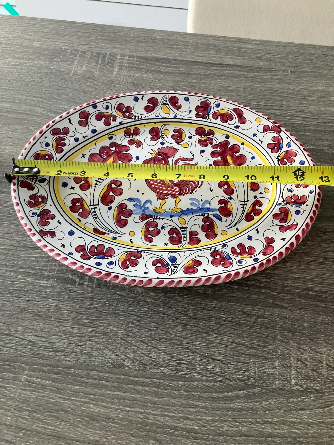 Decorative Oval Platter with Rooster Design - photo 2