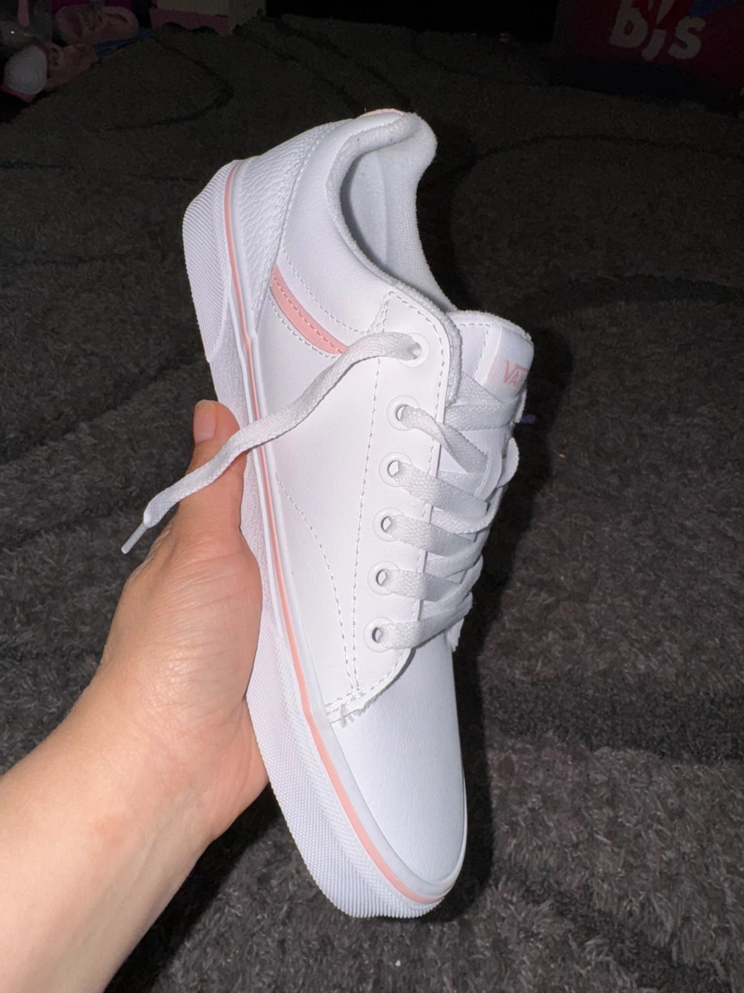 Vans White & Pink Lace-Up Sneakers - photo 2