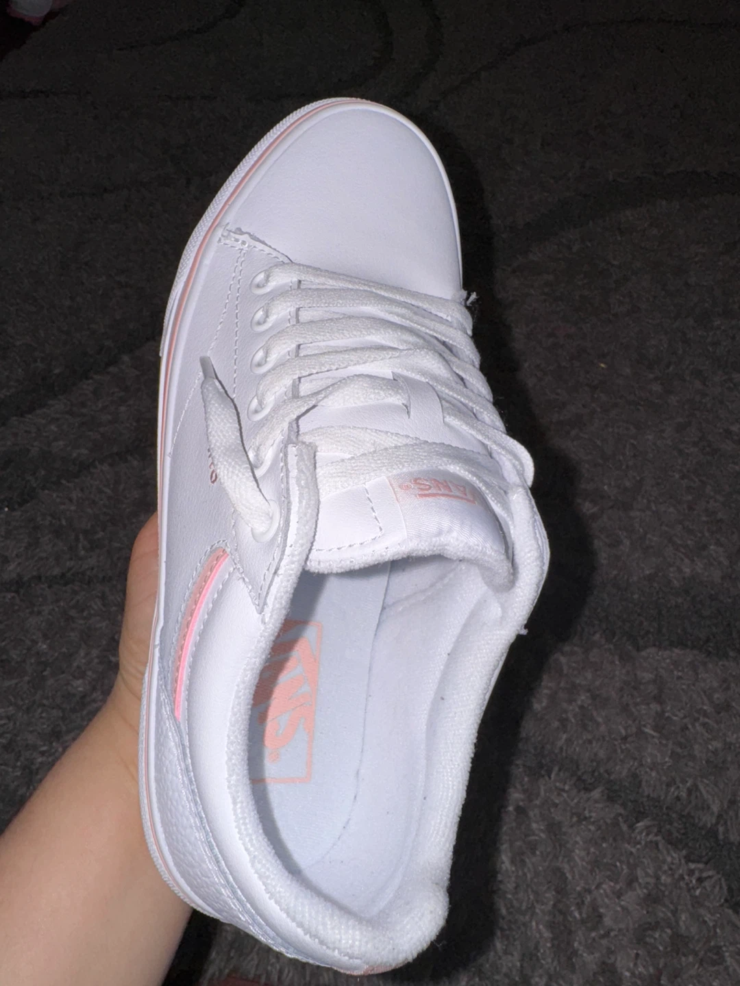 Vans White & Pink Lace-Up Sneakers - photo 4