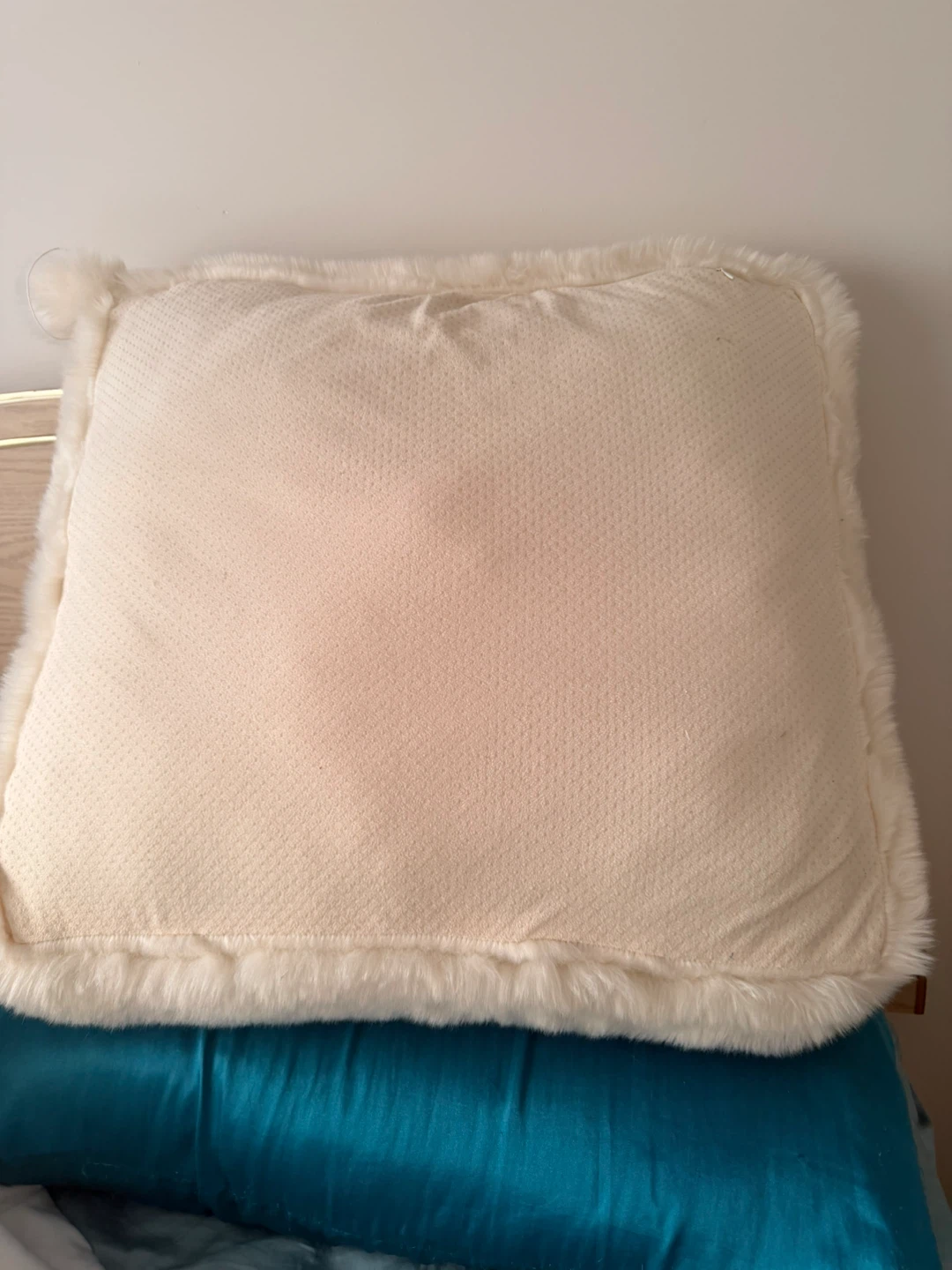 Cream Faux Fur Pillow 23 inches - photo 2