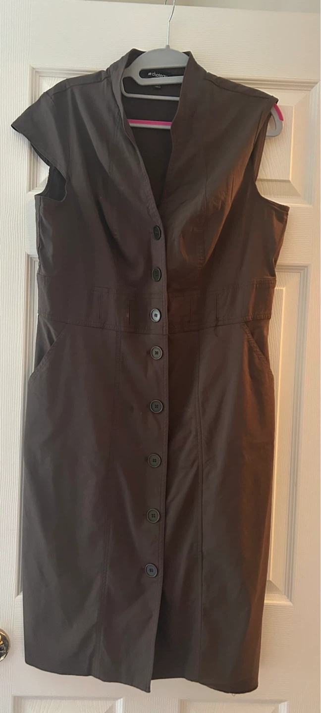 Le Château Brown Button-Front Dress XL