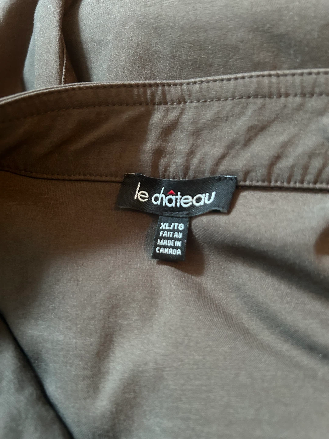 Le Château Brown Button-Front Dress XL - photo 2