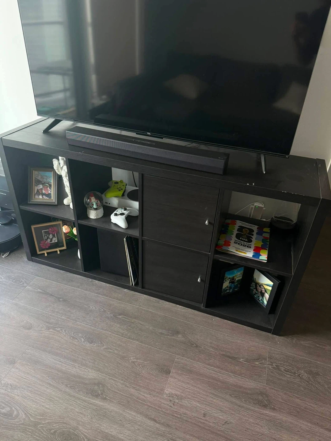 Black Media Console Shelf Unit - photo 3