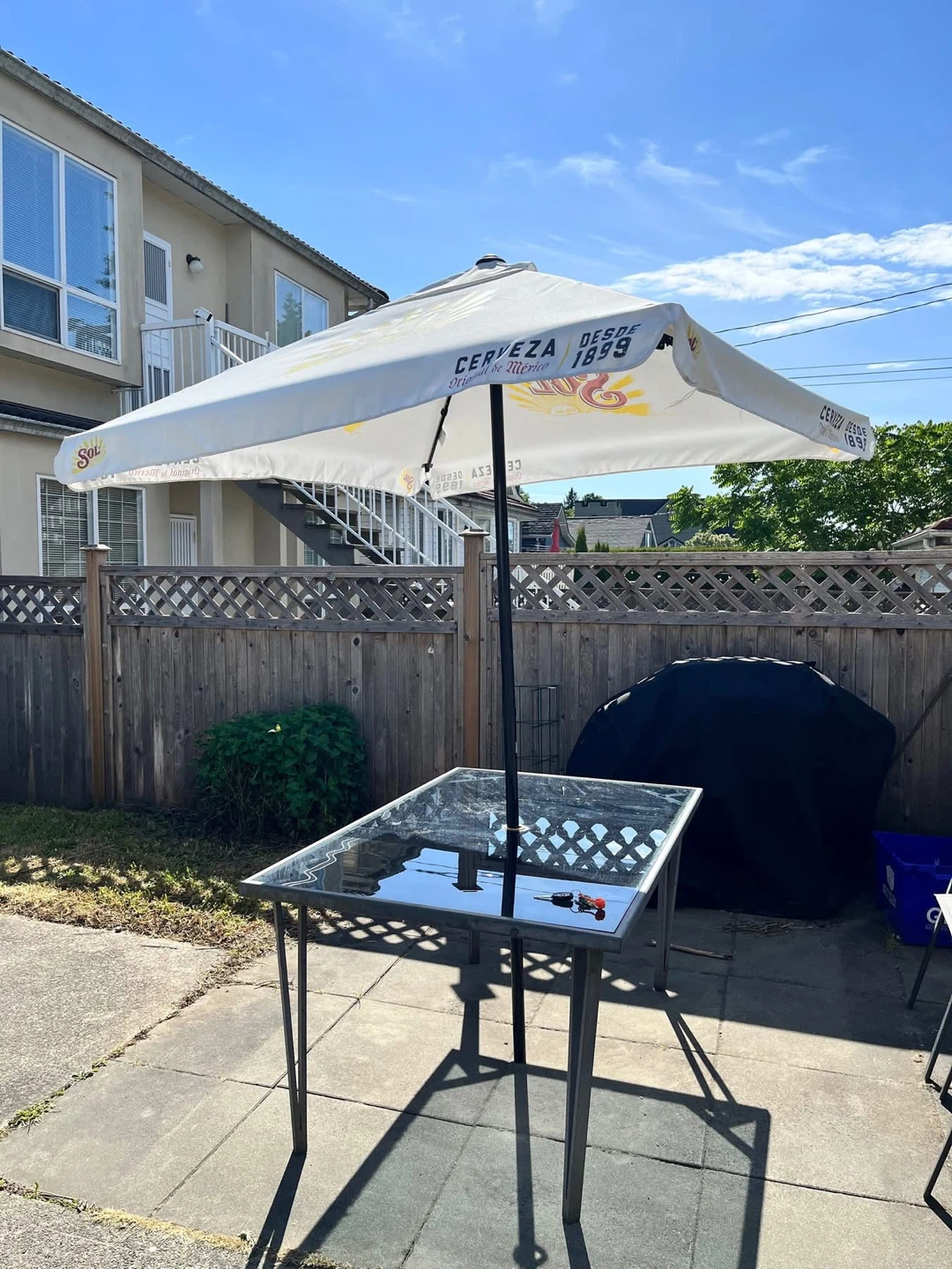 Glass Top Patio Table