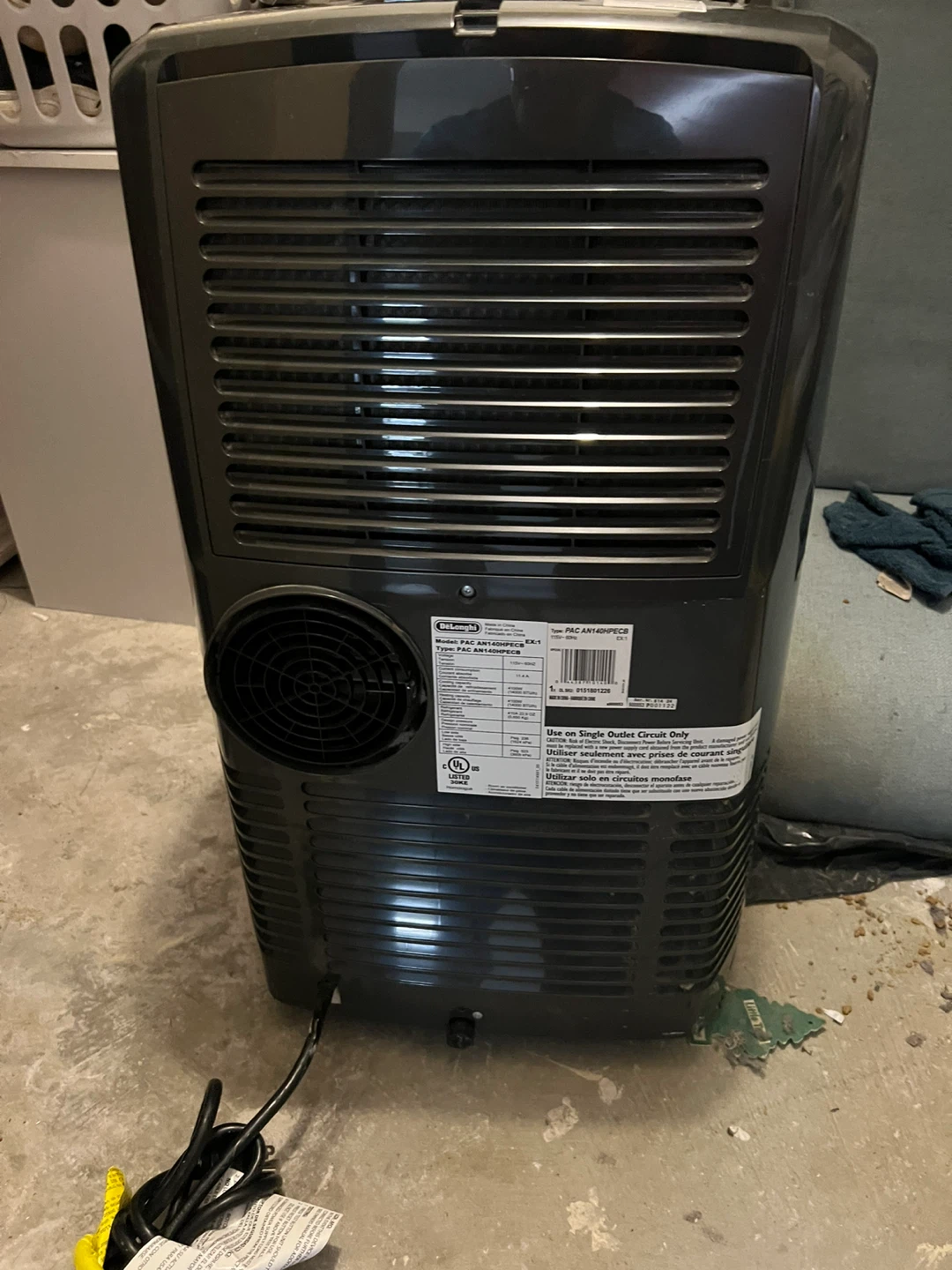 DeLonghi PAC AN140HPECB Heat Pump Portable Air Conditioner - photo 4