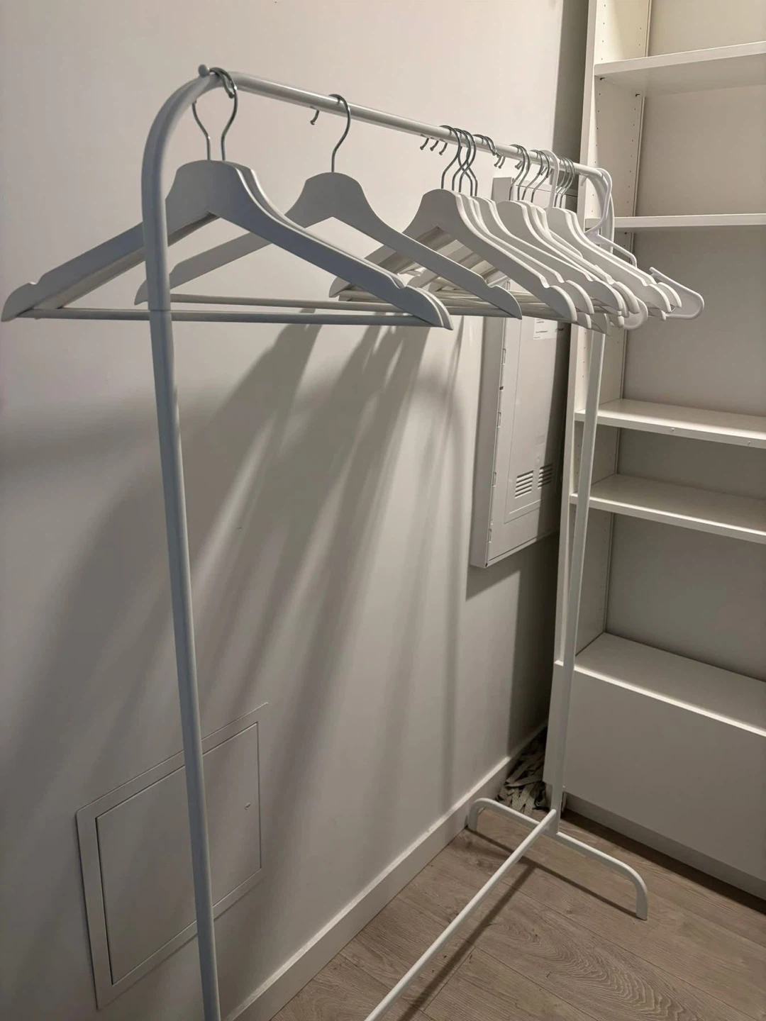 White Metal Garment Rack