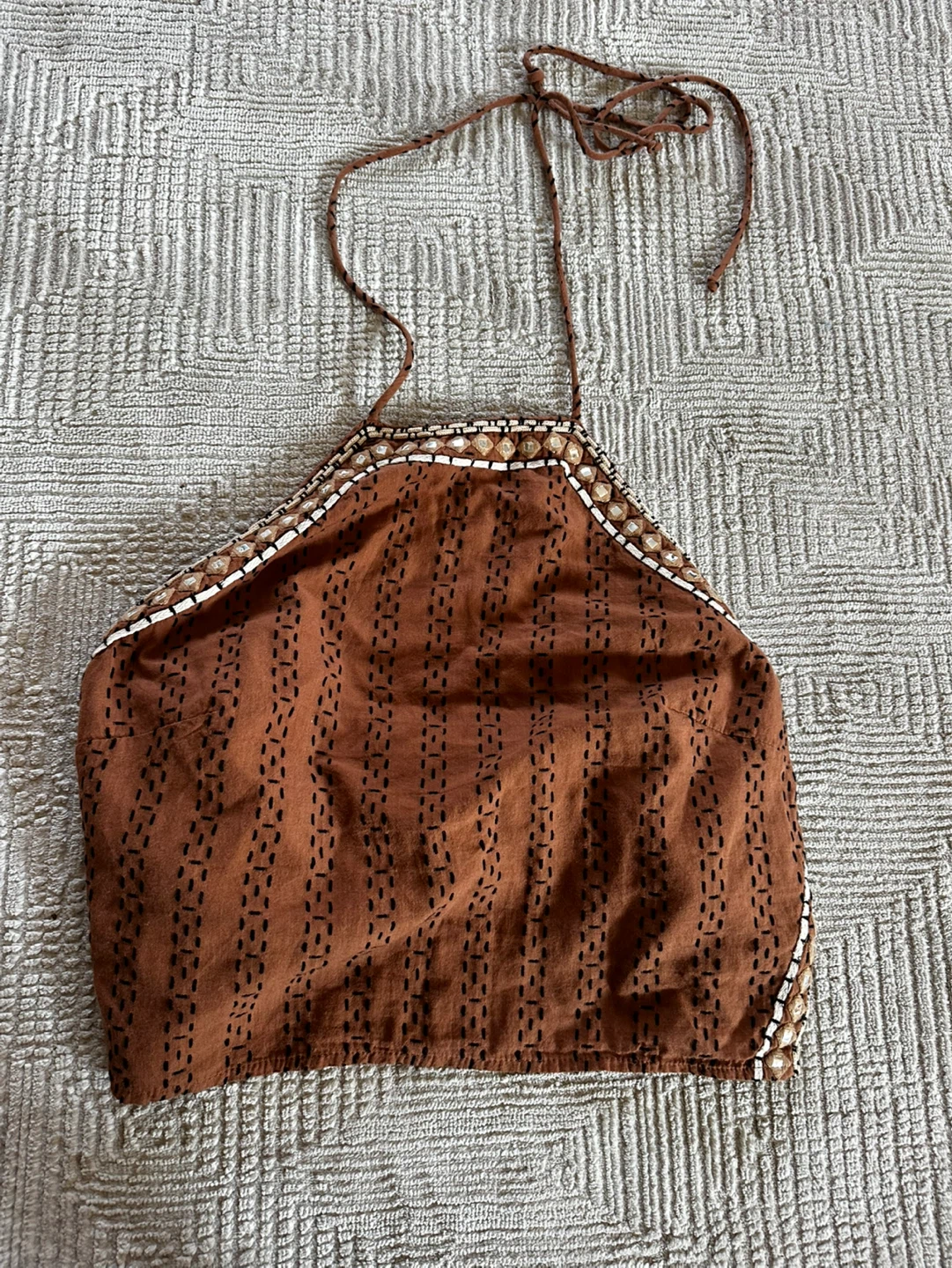 New Zara Halter Top - Brown