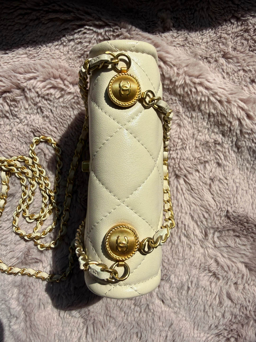 Chanel mini top handle card holder on chain - photo 4