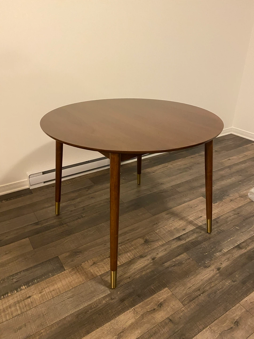 Round Dining Table with 2 Pink Velvet Chairs - photo 3