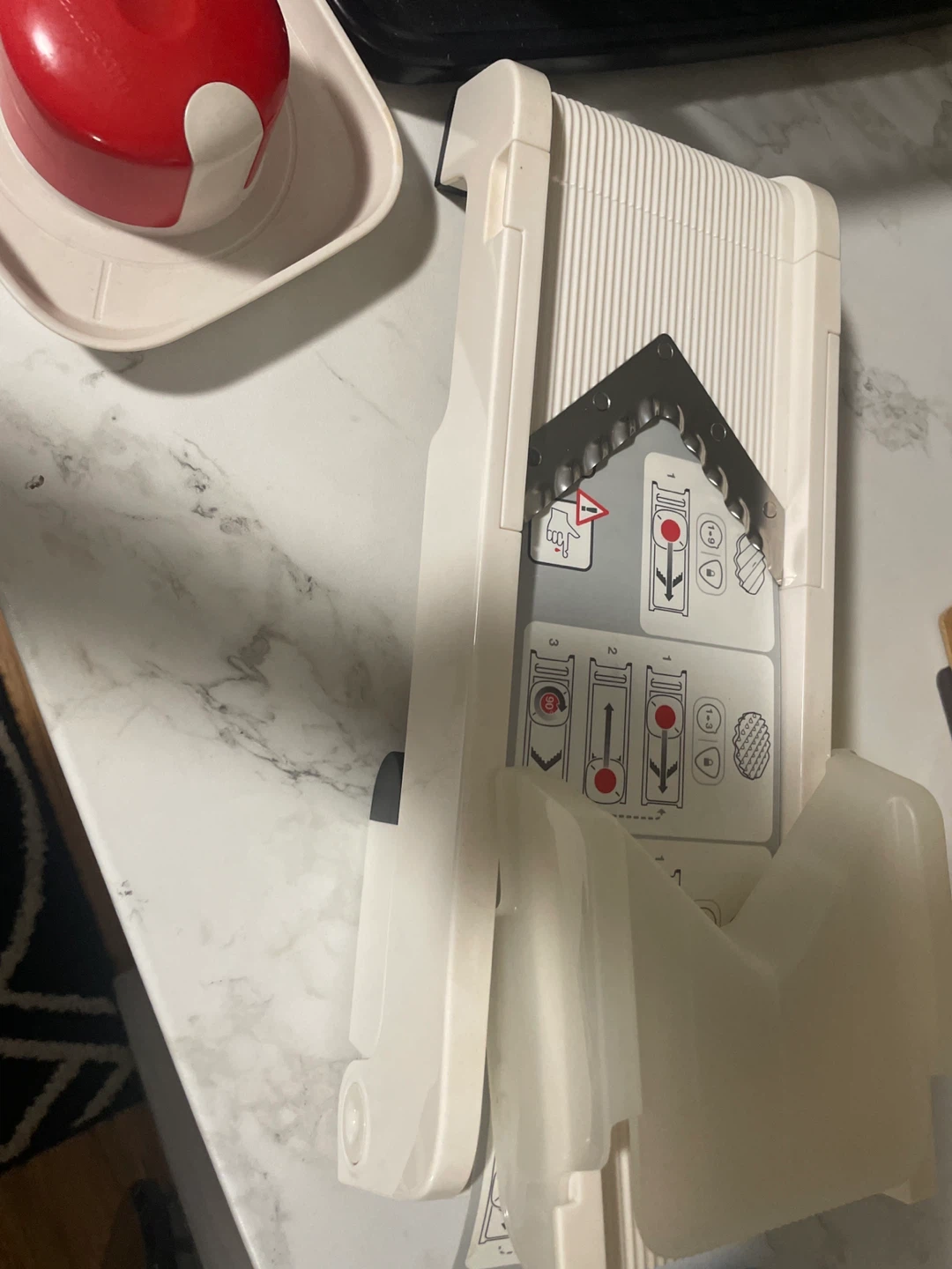 White Vegetable Slicer with Multiple Blades