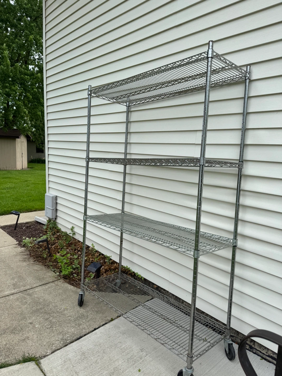 4-Tier Wire Shelving Rack with Wheels