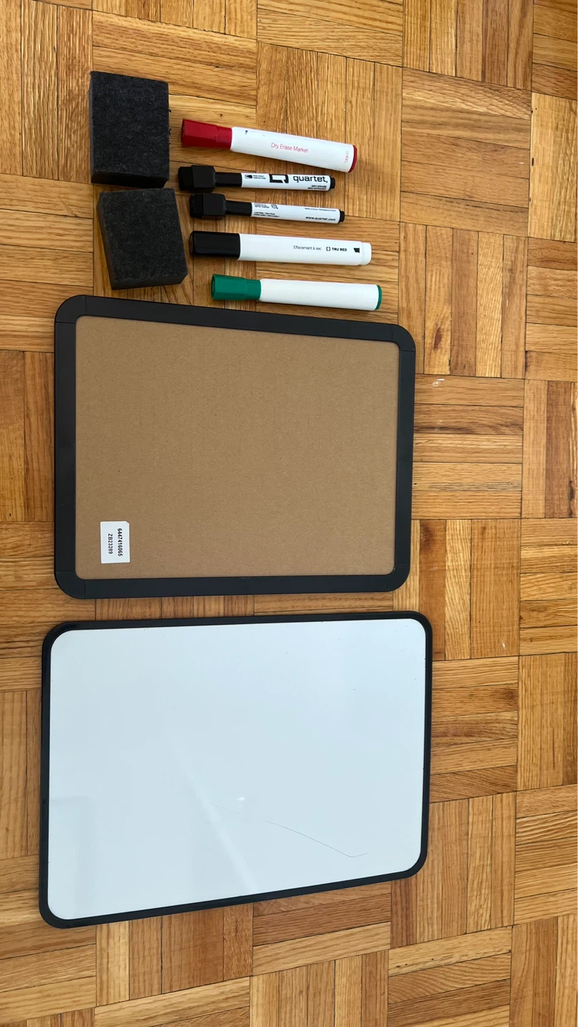 Dry Erase Whiteboard Set with Markers and Erasers - photo 2